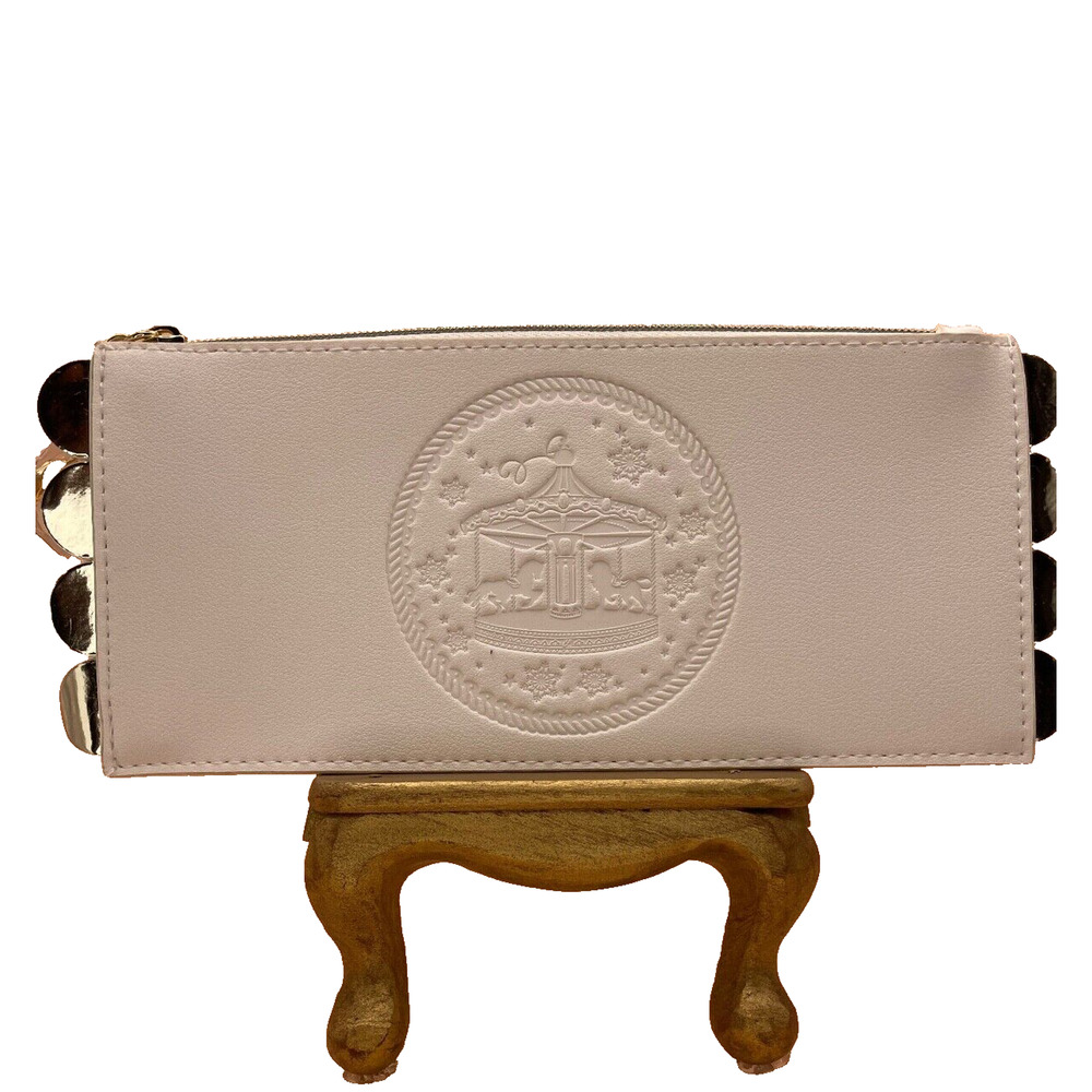 Estée Lauder Pleasures Makeup/Cosmetic Bag~White With Gold Accents